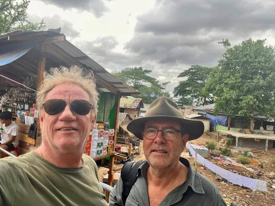 Luke Hunt with another foreign journalist are on Cambodian-Thailand Borders