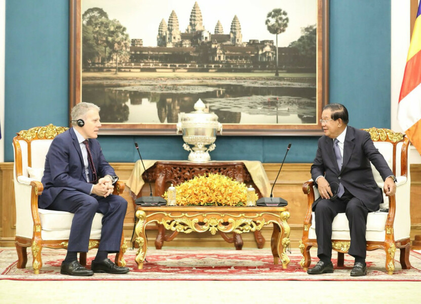 Hun Sen and Christian DesRoches