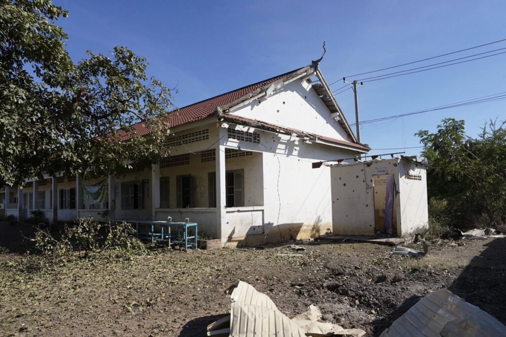 A school is hit by Thai strikes